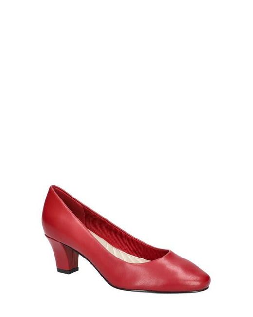 Easy Street Red Ballari Round Toe Pump