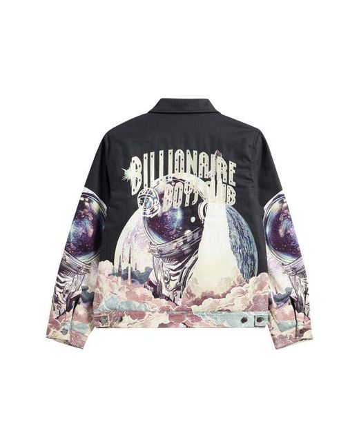 BBCICECREAM Gray Space Shuttle Graphic Flight Jacket for men