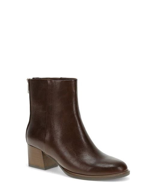 BareTraps Brown Bessie Block Heel Bootie