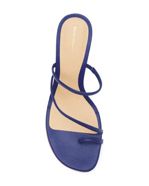Reformation Blue Jorgia Wedge Sandal
