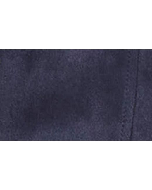 The Good Journey Blue Long Sleeve Faux Suede Minidress