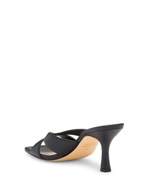 Stuart Weitzman Black Miami Slide Sandal
