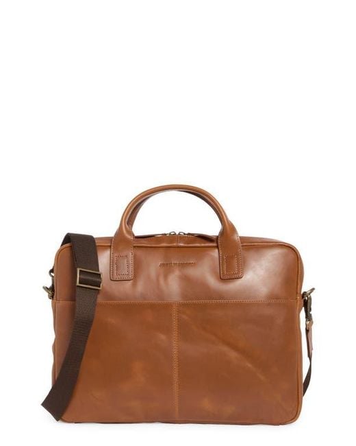Johnston & Murphy Brown Hunter Glaze Briefcase for men