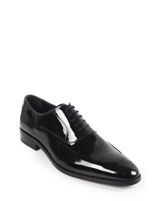 VELLAPAIS Black Baron Plain Toe Derby for men
