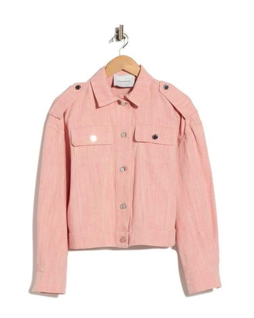 Longchamp Pink Shoulder Detail Jacket