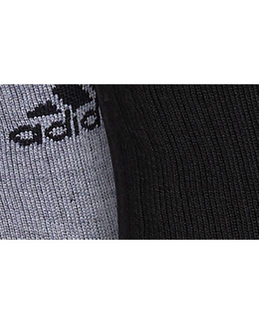 Adidas Black Assorted 3-pack Cushioned High Quarter Socks for men
