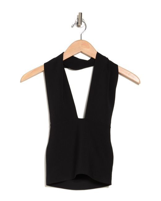 We Wore What Knit Halter Top in Black | Lyst