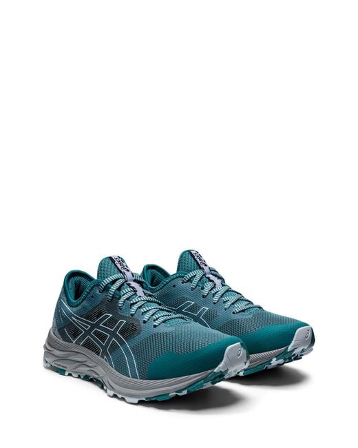 Asics Asics Gelexcite Trail Running Shoe In Misty Pine/soft Sky At
