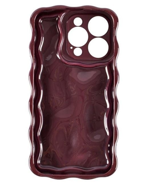 Auramma Red Meteorite Wavy Iphone 15 Pro Max Case