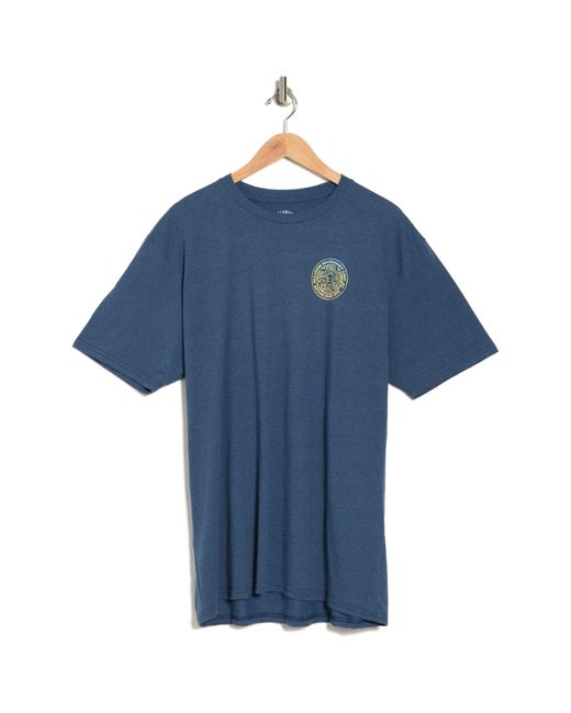 Billabong Blue Circle Logo Graphic T-shirt for men