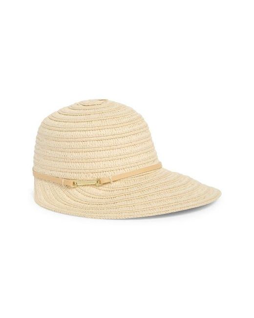 Vince Camuto Natural Straw Visor Hat