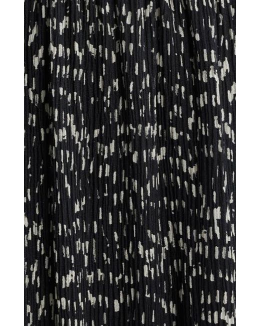Rag & Bone Black Emmy Long Sleeve Silk Blend Dress