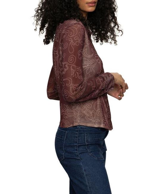 Sanctuary Red Mesh Button-Down Shirt