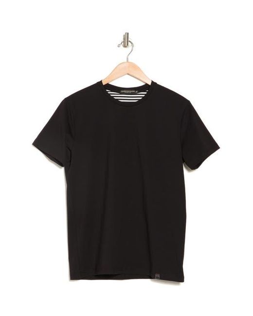 T.R. Premium Black Solid Cotton-Blend Crewneck T-Shirt for men