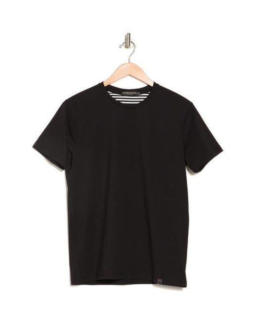 T.R. Premium Black Solid Cotton-Blend Crewneck T-Shirt for men
