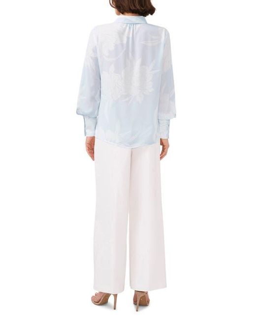 Halogen® White Solid Button-Up Shirt