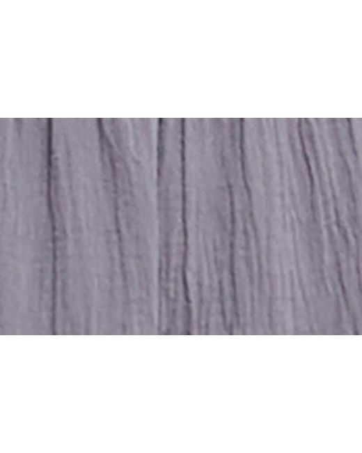 Wishlist Purple Smocked Tiered Cotton Minidress