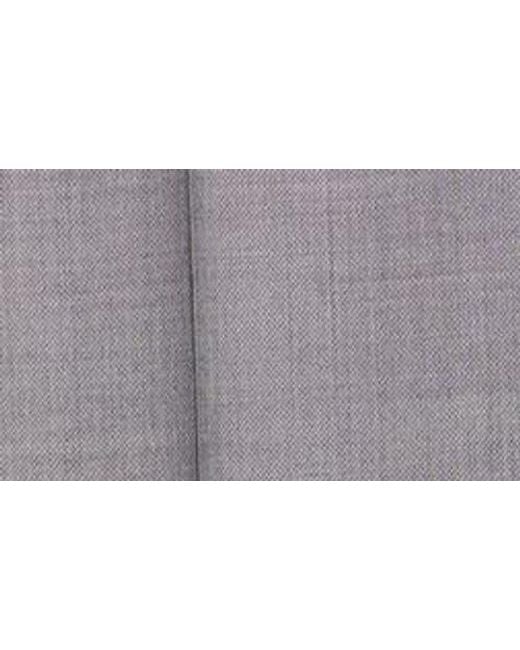 Canali Gray Impeccabile Regular Fit Bird's Eye Super 130S Wool Dress Pants for men