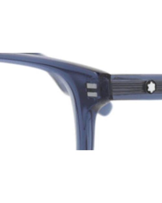 Montblanc Multicolor 54Mm Rectangular Optical Glasses for men