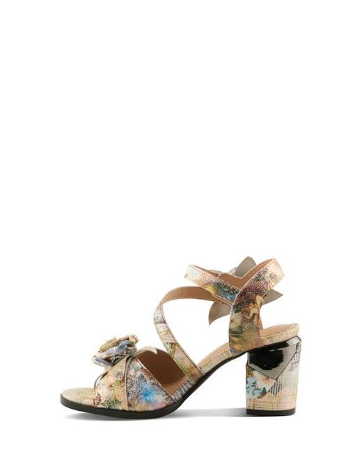 Spring Step Metallic Flowerpower Sandal