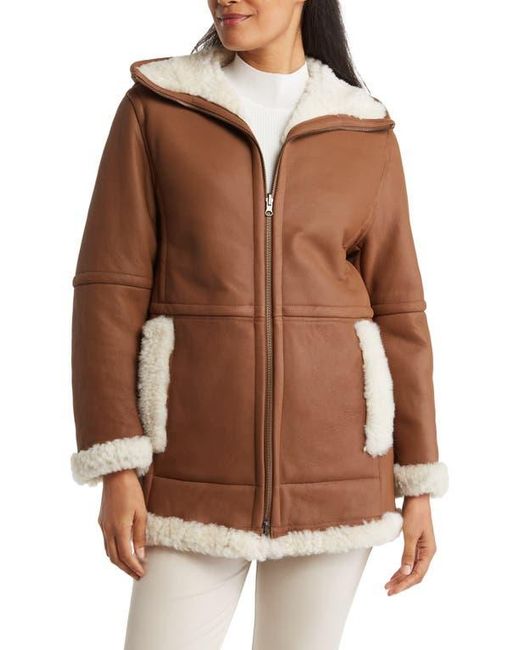 Vince Brown Reversible Genuine Shearling Lined Jacket