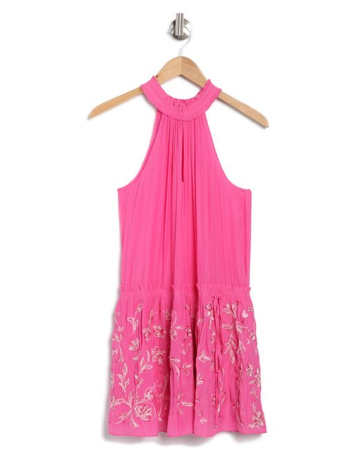 Ramy Brook Pink Marcel Embroidered Dress