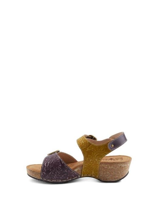 Spring Step Brown Osuna Ankle Strap Platform Sandal
