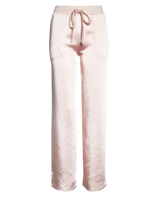 Pj Salvage Satin Pajama Pants in White | Lyst