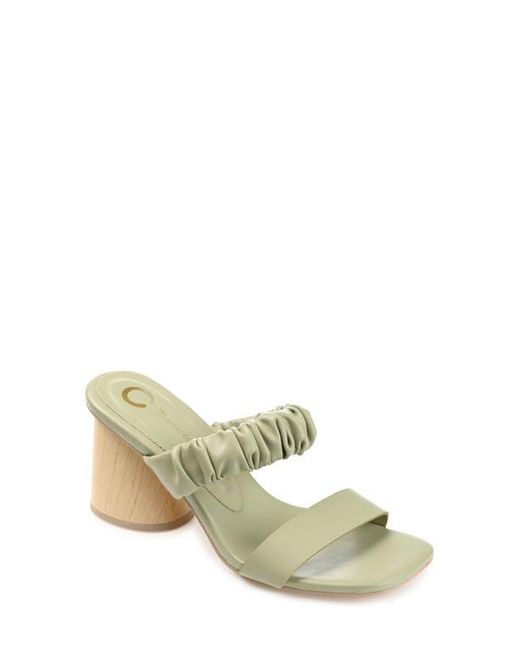 Journee Collection Metallic Open Square-Toe Block Heel
