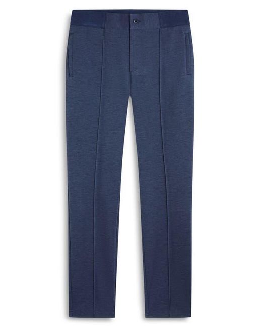 Bugatchi Blue Soft Touch Pintuck Knit Pants for men