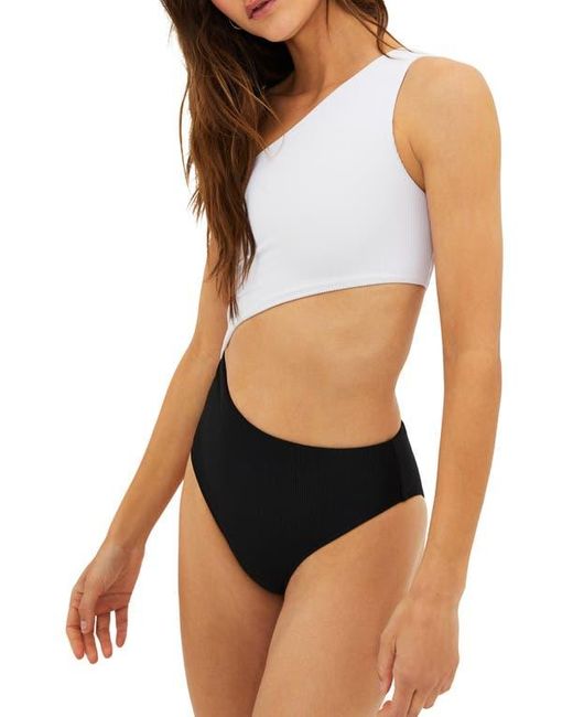 Beach Riot Blue Celine Colorblock One-Piece Swimsuit