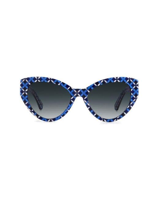 Kate Spade Blue Paisleigh 55Mm Gradient Cat Eye Sunglasses