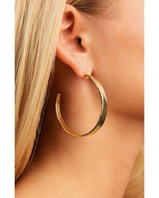 Sterling Forever Metallic Graduated Hoop Earrings