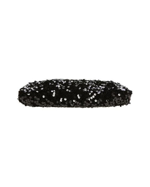 Reiss Black Adaline Sequin Clutch