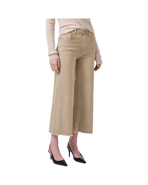 Citizens of Humanity Natural Lyra Raw Hem Ankle Wide Leg Jeans