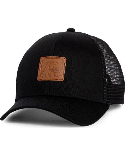 Quiksilver Black Stretch Mesh Trucker Hat for men