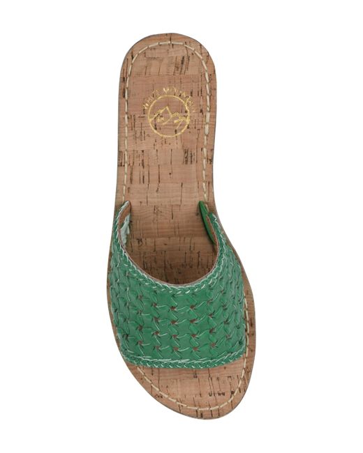 White Mountain Green Charges Cork Wedge Sandal