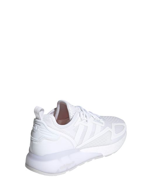 Adidas White Zx 2k Boost Sneaker for men