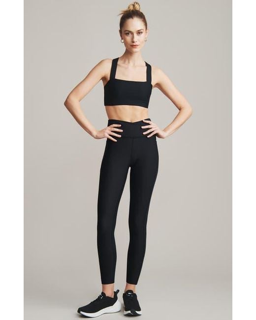 Rhone Black Ripple Sports Bra