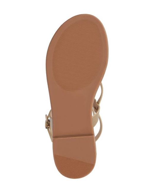 Journee Collection Metallic Tangie Snake Embossed Strappy Sandal