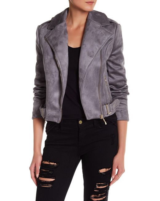 Romeo and Juliet Couture Gray Suede Jacket
