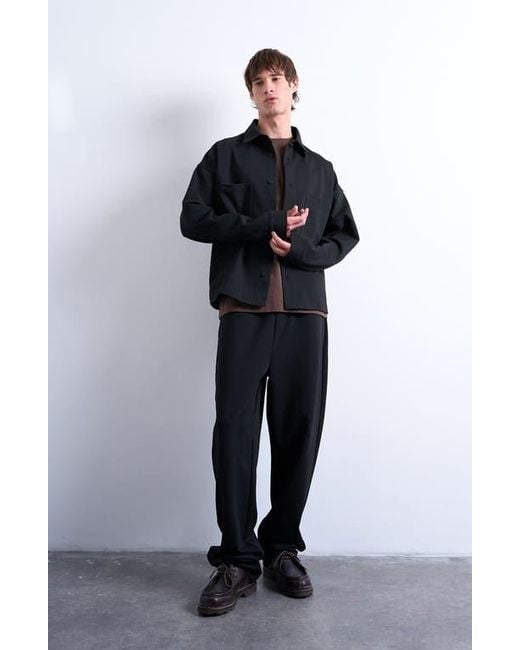 Topman Blue Double Pocket Jersey Jacket for men
