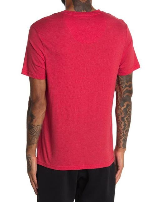 Xray Jeans Red Cotton-Blend Patch Pocket V-Neck Tee for men