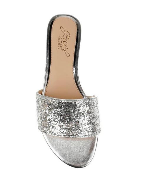 Badgley Mischka Multicolor Dillian Glitter Slide Sandal