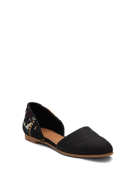 TOMS Black Pointed Toe Flat