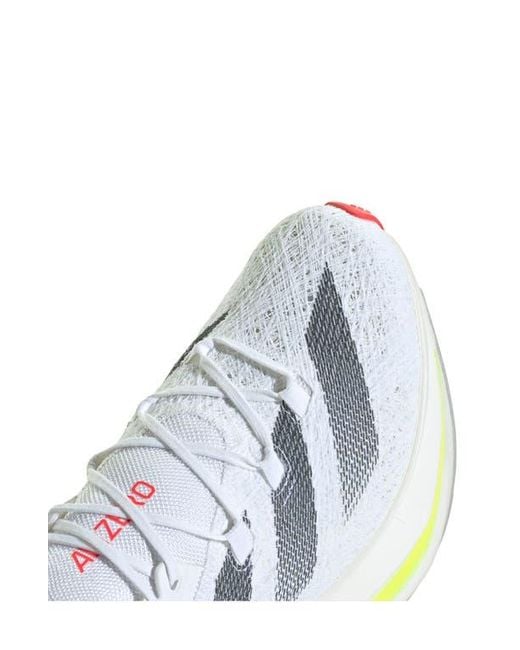 Adidas White Adizero Prime X Strung Running Shoe for men