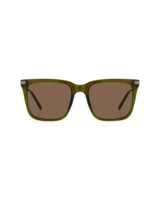 Fossil Brown 56Mm Square Sunglasses for men