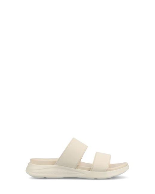 Journee Collection Natural Janis Wedge Slide Sandal
