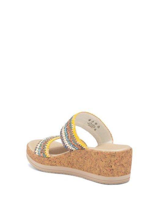 Bzees Metallic Resort Wedge Sandal