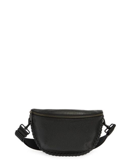 Rebecca Minkoff Darren Whipstitch Leather Belt Bag in Black | Lyst